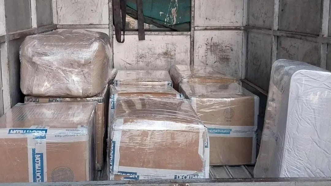 Packed boxes loaded safely inside truck for transport by Aparajeet Movers Pune